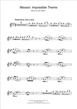 page one of Mission: Impossible Theme (Mission Accomplished) (Alto Sax Solo)