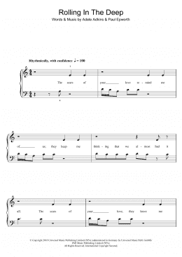 page one of Rolling In The Deep (5-Finger Piano)