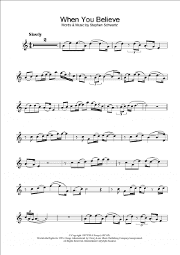 page one of When You Believe (from The Prince Of Egypt) (Alto Sax Solo)