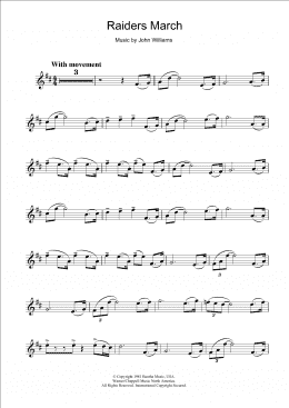 page one of Raiders March (from Raiders Of The Lost Ark) (Clarinet Solo)