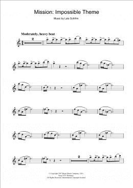 page one of Mission: Impossible Theme (Mission Accomplished) (Flute Solo)