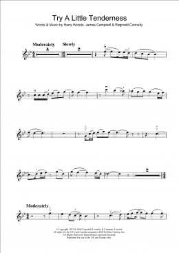 page one of Try A Little Tenderness (Violin Solo)