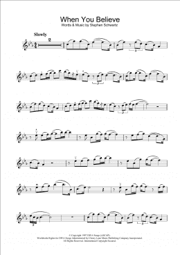 page one of When You Believe (from The Prince Of Egypt) (Violin Solo)