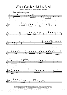 page one of When You Say Nothing At All (Violin Solo)