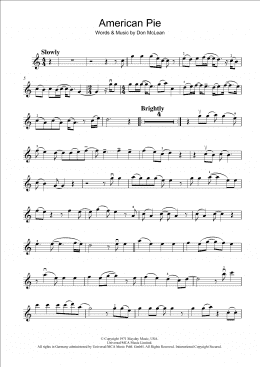 page one of American Pie (Violin Solo)