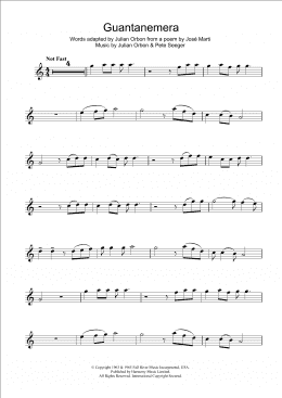 page one of Guantanamera (Alto Sax Solo)