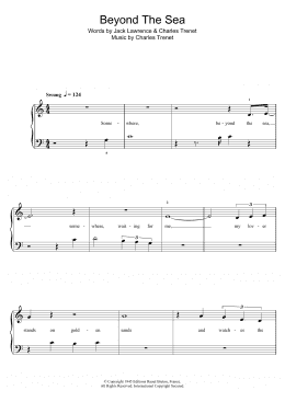 page one of Beyond The Sea (from Finding Nemo) (5-Finger Piano)