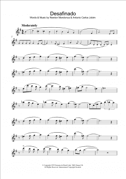 page one of Desafinado (Slightly Out Of Tune) (Clarinet Solo)