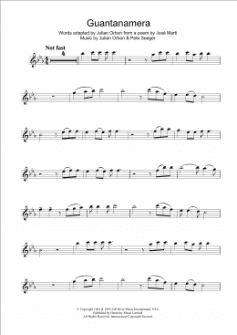 page one of Guantanamera (Flute Solo)