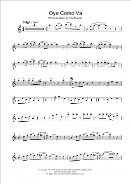 page one of Oye Como Va (Flute Solo)