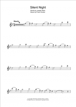 page one of Silent Night (Flute Solo)