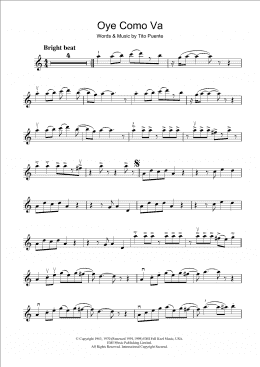 page one of Oye Como Va (Violin Solo)