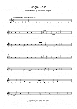 page one of Jingle Bells (Clarinet Solo)