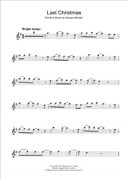 page one of Last Christmas (Clarinet Solo)