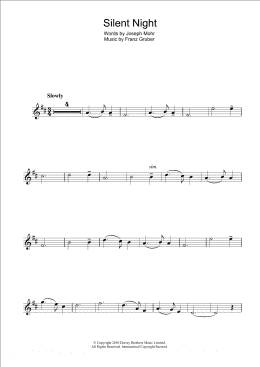 page one of Silent Night (Clarinet Solo)