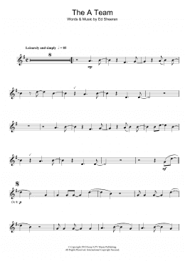 page one of The A Team (Alto Sax Solo)