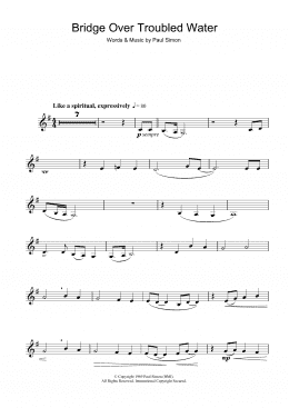 page one of Bridge Over Troubled Water (Clarinet Solo)