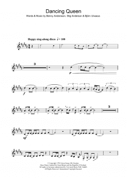 page one of Dancing Queen (Clarinet Solo)