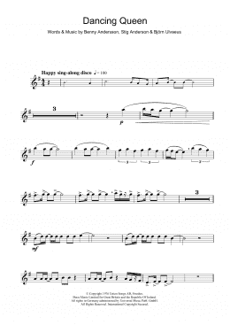 page one of Dancing Queen (Flute Solo)