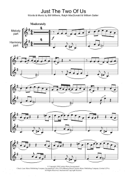 page one of Just The Two Of Us (Clarinet Solo)