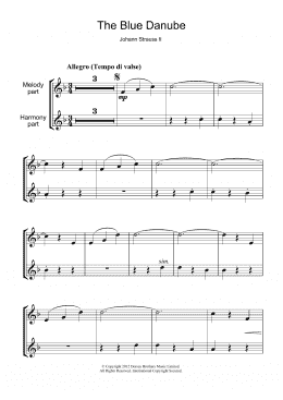 page one of (On The Beautiful) The Blue Danube (Flute Solo)