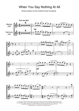 page one of When You Say Nothing At All (Flute Solo)