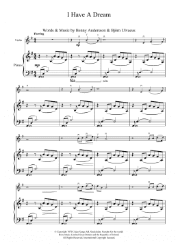 page one of I Have A Dream (Violin Solo)