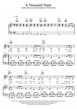 page one of A Thousand Years (Piano, Vocal & Guitar Chords (Right-Hand Melody))