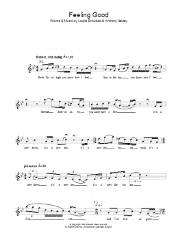 page one of Feeling Good (Piano, Vocal & Guitar Chords)