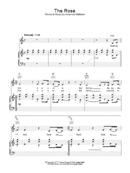 page one of The Rose (Piano, Vocal & Guitar Chords (Right-Hand Melody))