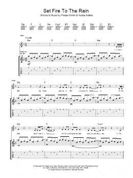 page one of Set Fire To The Rain (Guitar Tab)