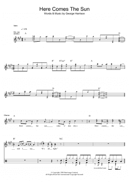 page one of Here Comes The Sun (Drums)