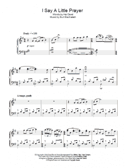 page one of I Say A Little Prayer (Piano Solo)