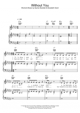 page one of Without You (Piano, Vocal & Guitar Chords)