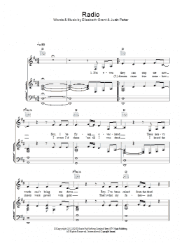 page one of Radio (Piano, Vocal & Guitar Chords)