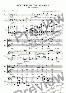 page one of Descant To Soldiers Of Christ Arise