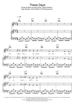 page one of These Days (Piano, Vocal & Guitar Chords)