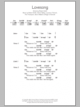 page one of Lovesong (Guitar Chords/Lyrics)