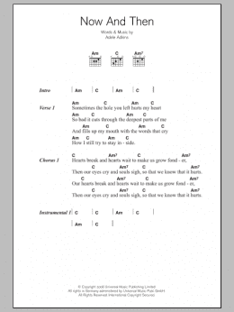 page one of Now And Then (Guitar Chords/Lyrics)