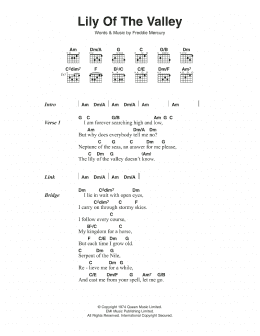 page one of Lily Of The Valley (Guitar Chords/Lyrics)