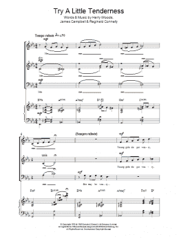 page one of Try A Little Tenderness (Piano, Vocal & Guitar Chords)