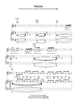 page one of Maybe (Piano, Vocal & Guitar Chords)