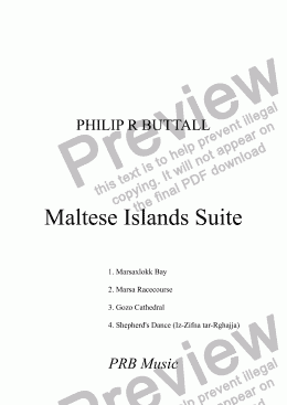 page one of Maltese Islands Suite