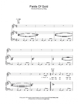 page one of Fields Of Gold (Piano, Vocal & Guitar Chords)