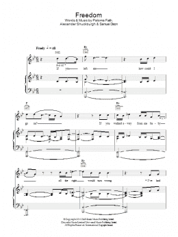 page one of Freedom (Piano, Vocal & Guitar Chords)