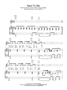 page one of Next To Me (Piano, Vocal & Guitar Chords)