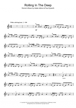 page one of Rolling In The Deep (Violin Solo)