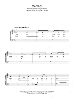 page one of Memory (from Cats) (Easy Piano)