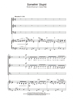 page one of Somethin' Stupid (Piano, Vocal & Guitar Chords)