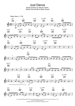 page one of Just Dance (Violin Solo)